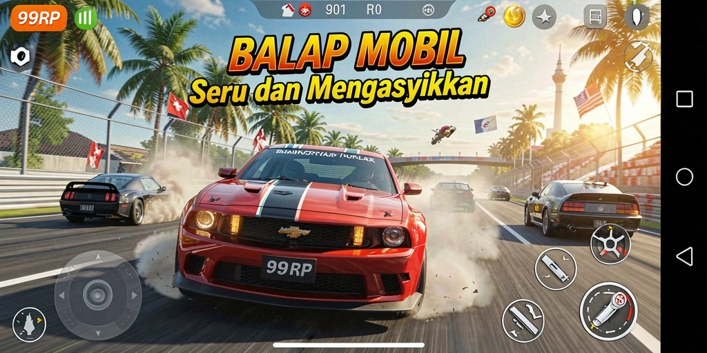 Tampilan gameplay 99RP yang menegangkan dan memukau.