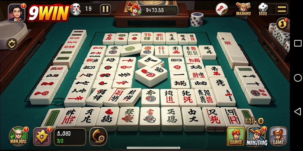 Tampilan gameplay Mahjong yang seru di 9WIN.