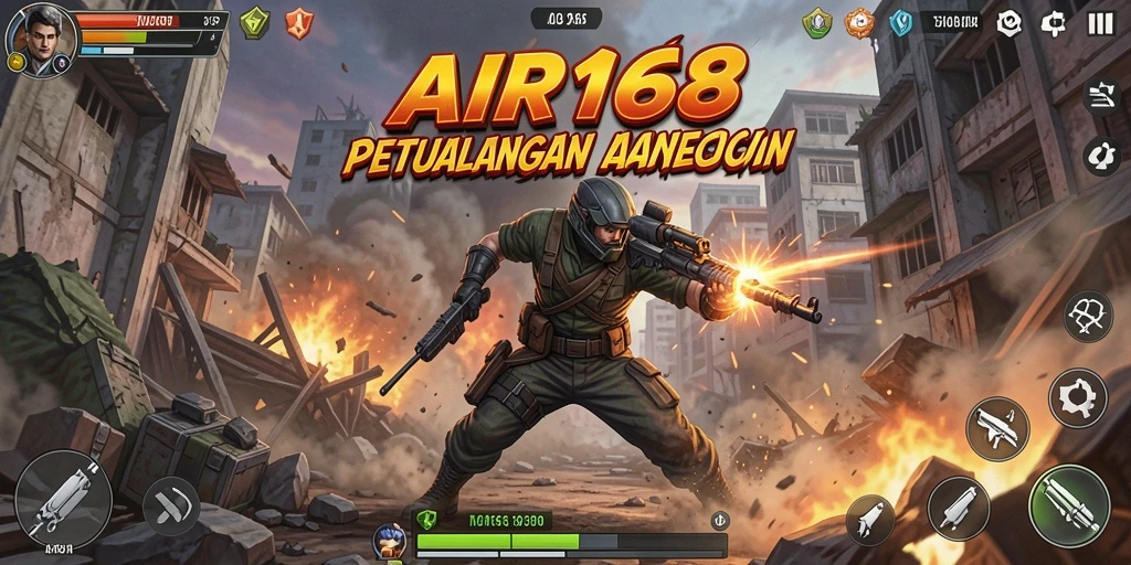 Screenshot utama menunjukkan aksi seru dalam gameplay AIR168.