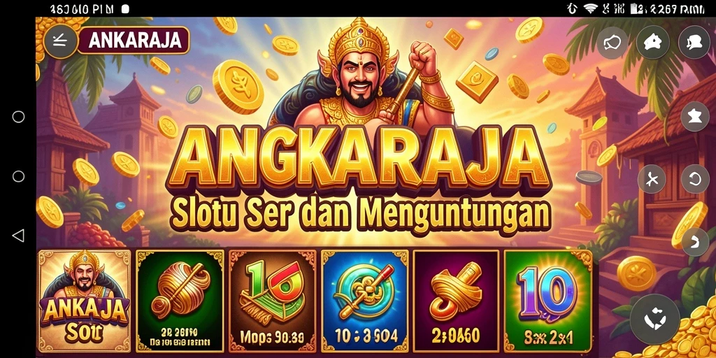Screenshot gameplay <strong>ANGKARAJA</strong> dengan tema slot yang menakjubkan.