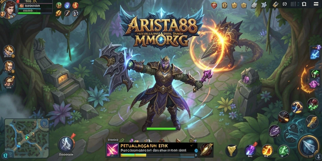 Gameplay seru di ARISTA88 yang menampilkan pertarungan dalam dunia MMORPG.