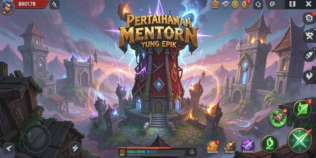 Gameplay menara pertahanan yang mendebarkan dan penuh strategi.