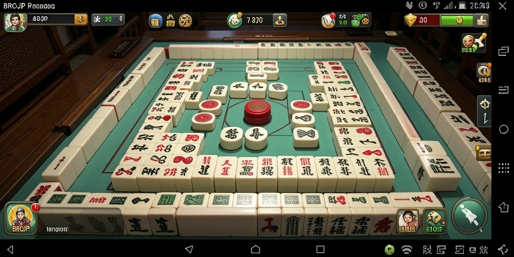 Tampilan gameplay Mahjong menarik dari BROJP dengan desain yang memukau.