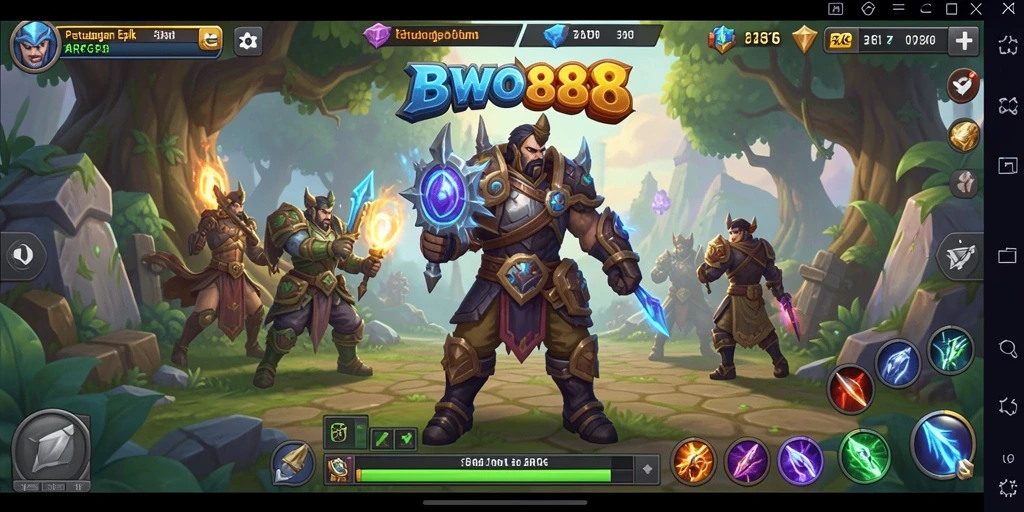 Tangkapan layar gameplay BWO888 yang menampilkan pertarungan menarik di dunia ARPG.