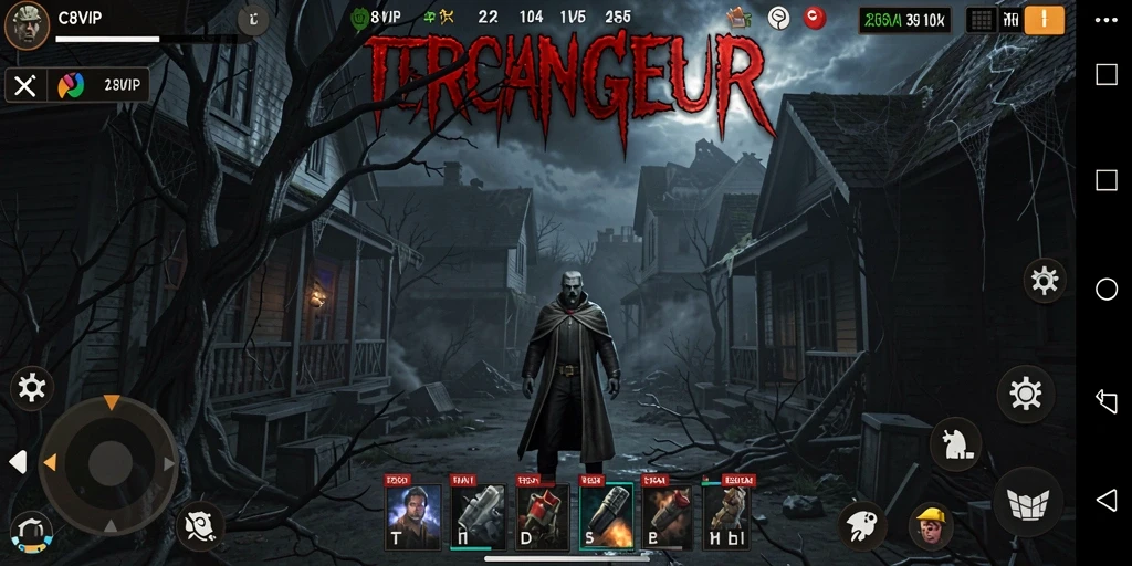 Screenshot C8VIP menampilkan momen mencekam di dalam kegelapan yang penuh misteri.