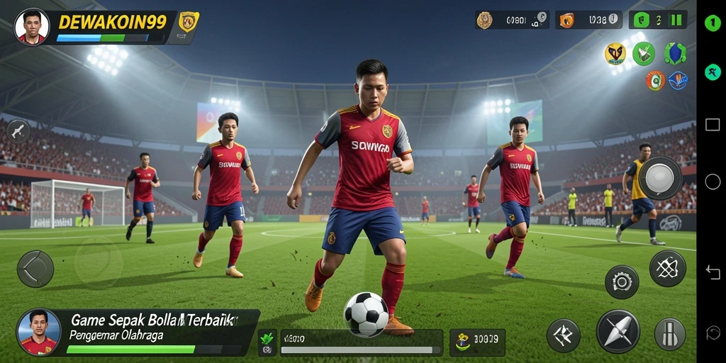 Gameplay DEWAKOIN99 yang menegangkan dalam aksi sepak bola.