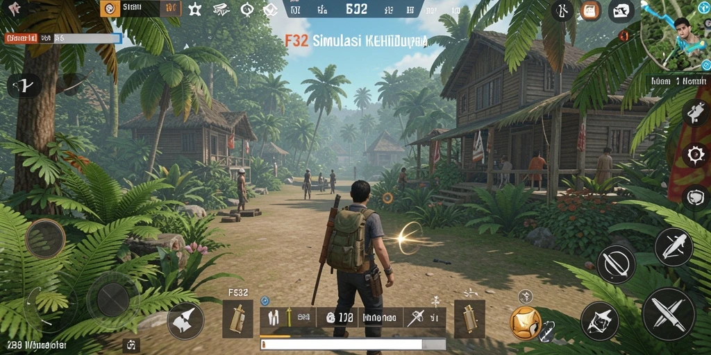 Tampilan gameplay F32 yang menarik dan interaktif.