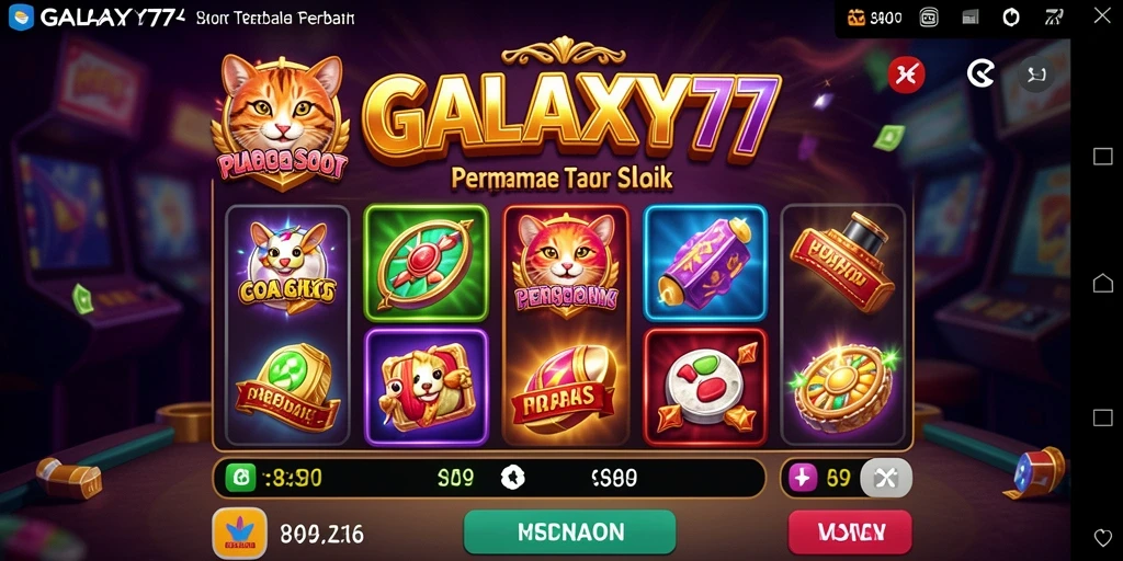 Tampilan gameplay menarik dari GALAXY77 yang menyajikan Slot seru.