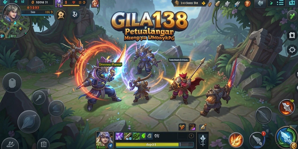 Gambar gameplay GILA138 yang menunjukkan pertempuran seru di dunia MMORPG.