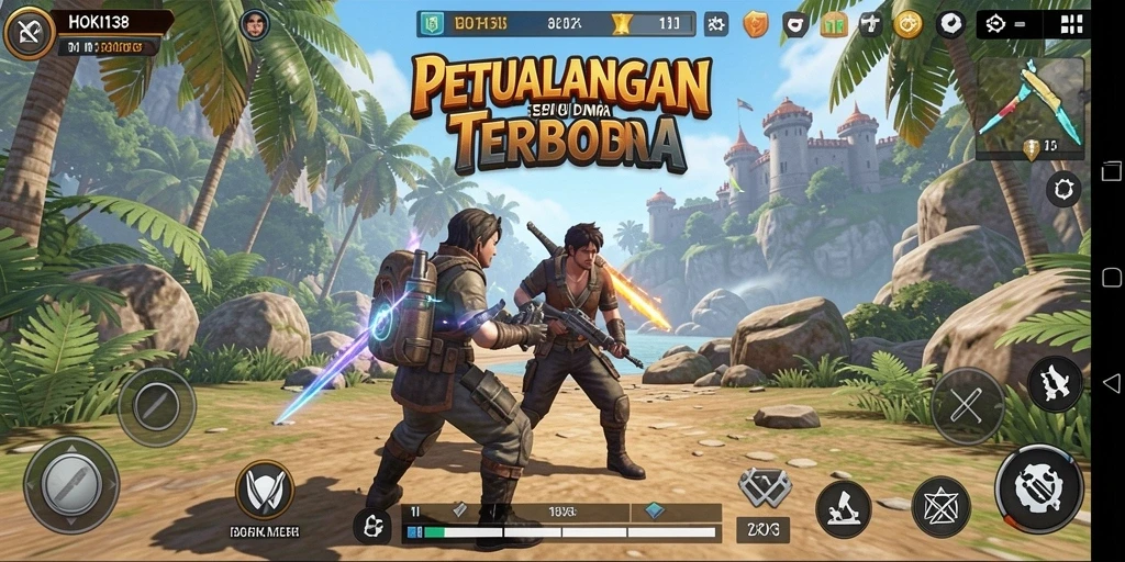 Screenshot HOKI138 menampilkan petualangan seru di dunia terbuka.