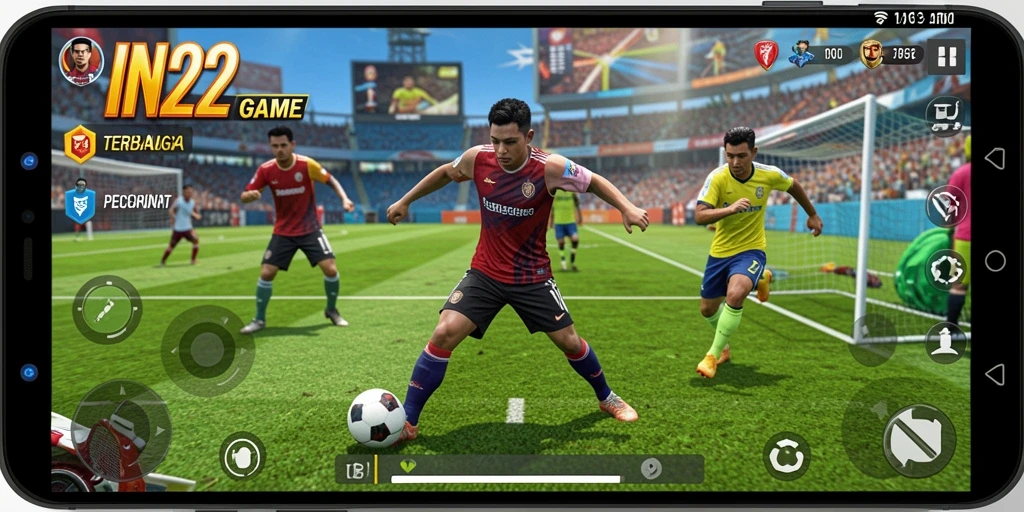 Screenshot gameplay IN22 menampilkan olahraga yang menarik dan dinamis.