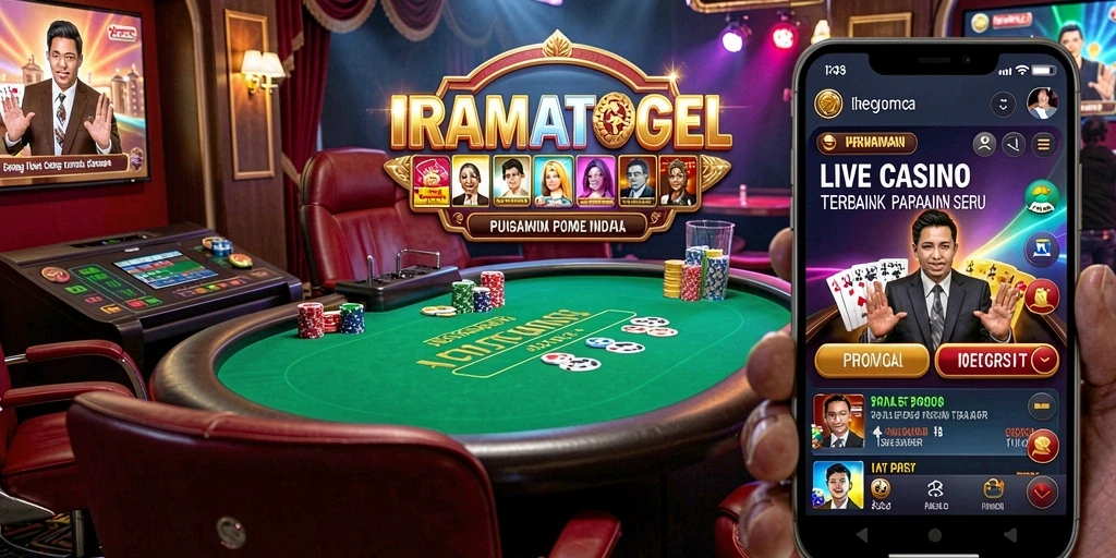Tampilan gameplay seru dari IRAMATOGEL dengan dealer langsung.
