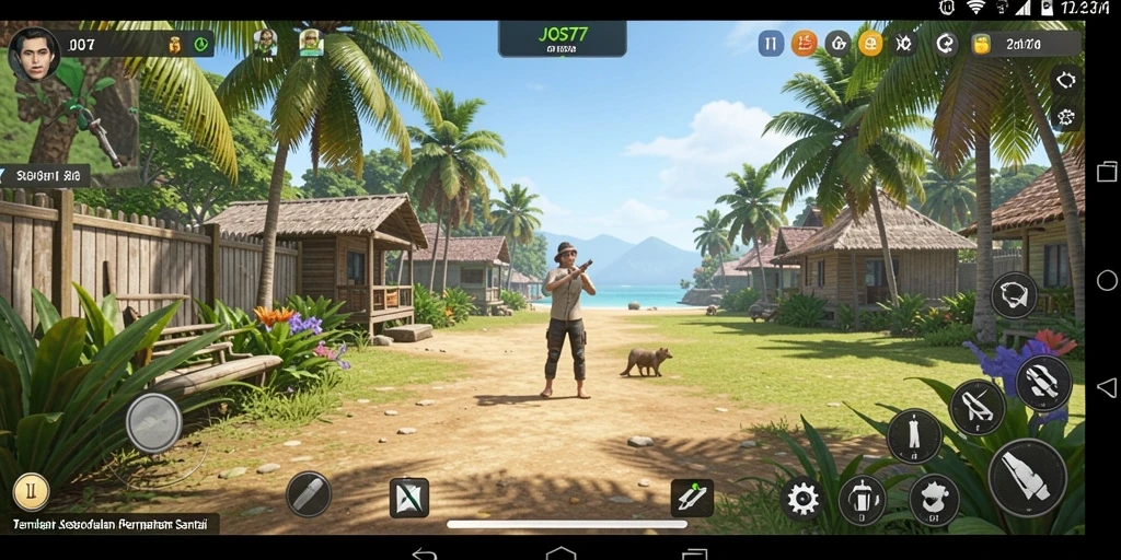 Tampilan menarik dari gameplay JOS77 yang penuh warna.