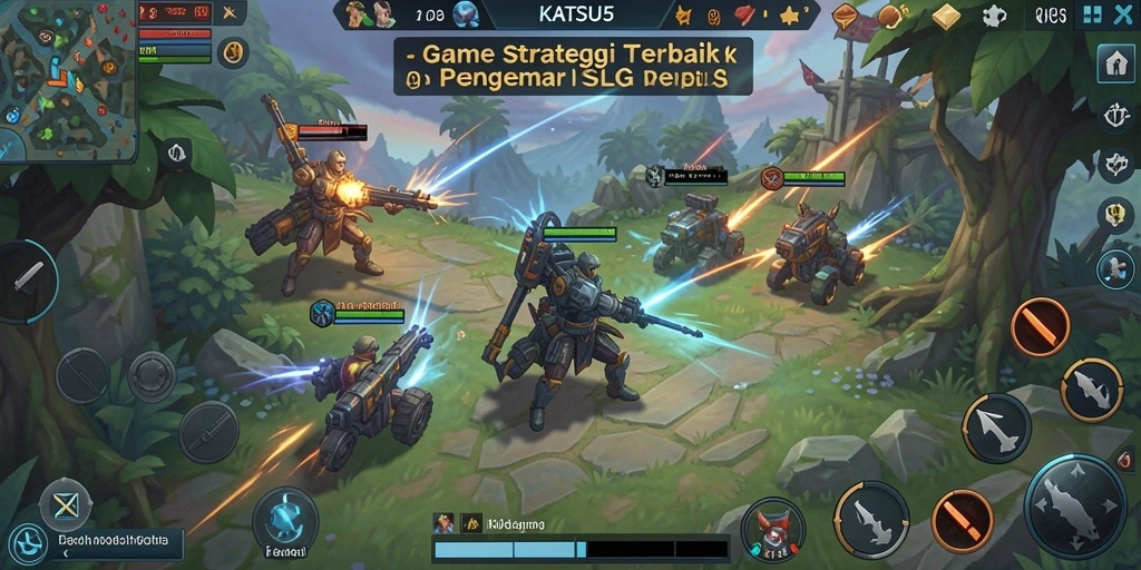 Gameplay KATSU5 yang mendebarkan dan strategis.