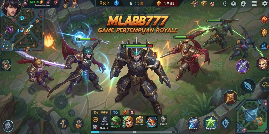 Tampilan mendebarkan gameplay Battle Royale di MLBB777.