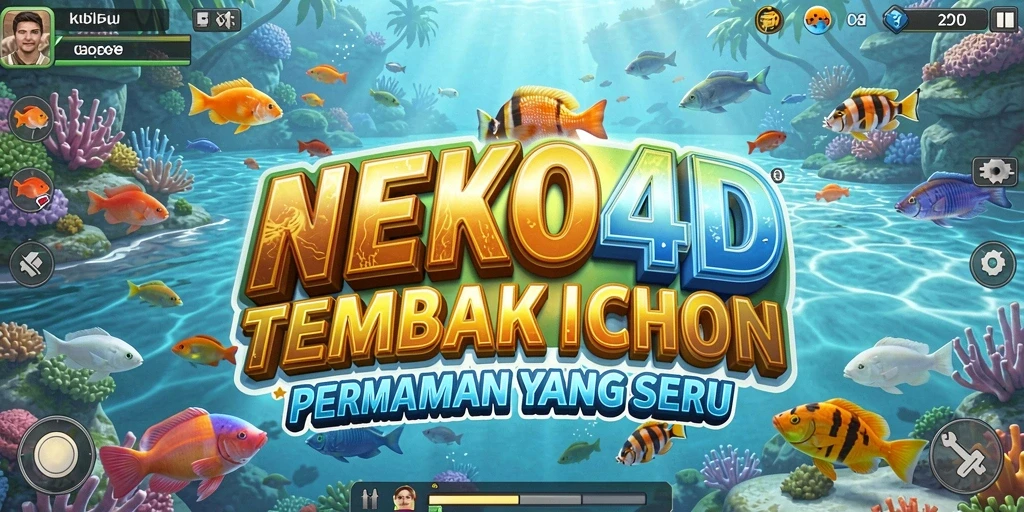 Gameplay seru NEKO4D dengan aksi menembak ikan.