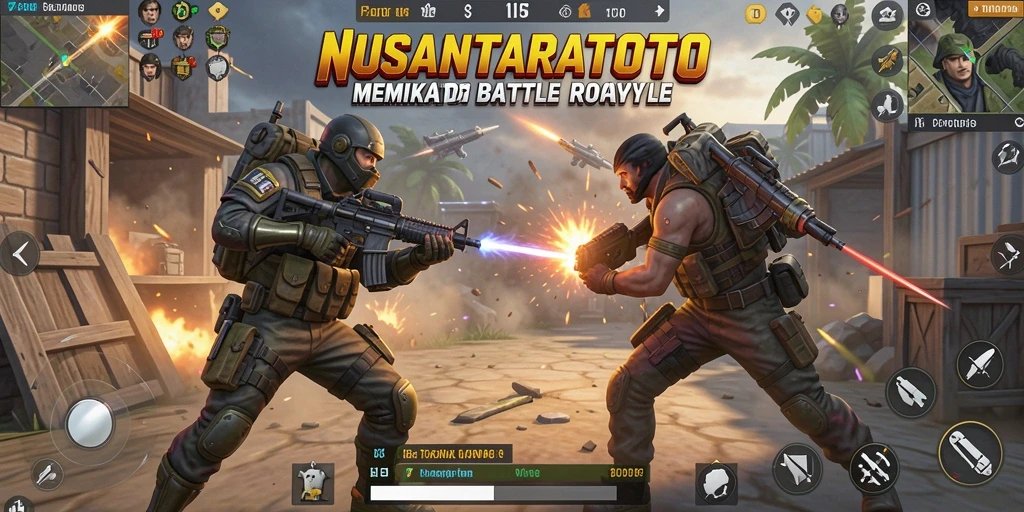 Gameplay seru dalam NUSANTARATOTO dengan aksi Battle Royale yang mendebarkan.