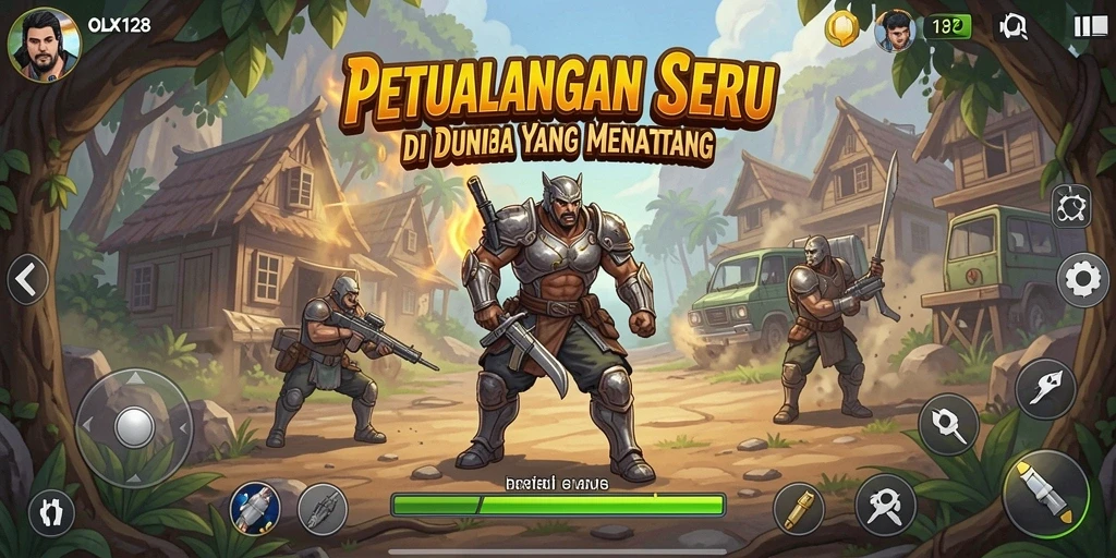 Screenshot OLX128 menampilkan aksi seru dalam petualangan yang mendebarkan.