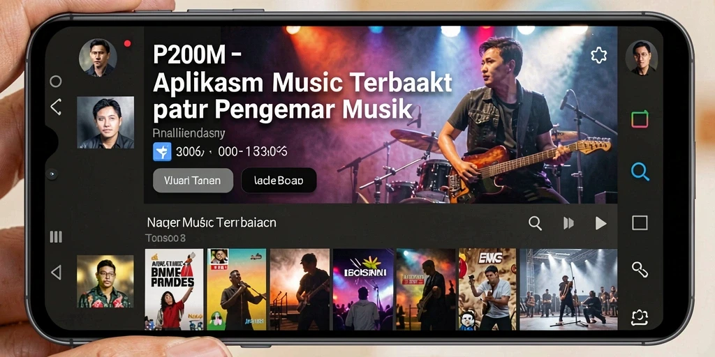 Tampilan menarik P200M saat memainkan permainan musik.