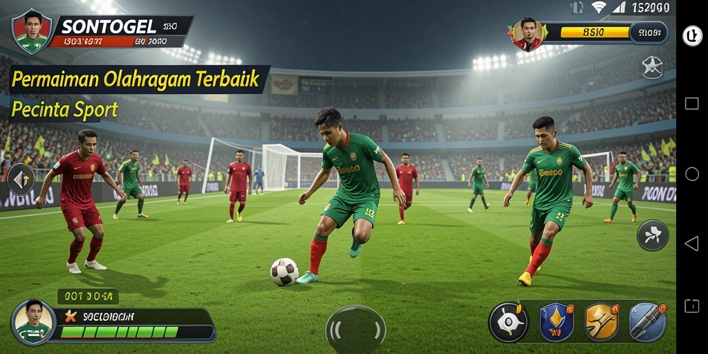 Gameplay seru dengan berbagai pilihan olahraga yang menarik.