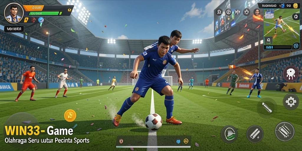 Tangkapan layar gameplay WIN33 menunjukkan aksi seru dalam olahraga.