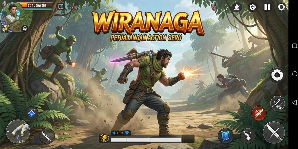 Tangkapan layar WIRANAGA menampilkan aksi mendebarkan dalam gameplay.